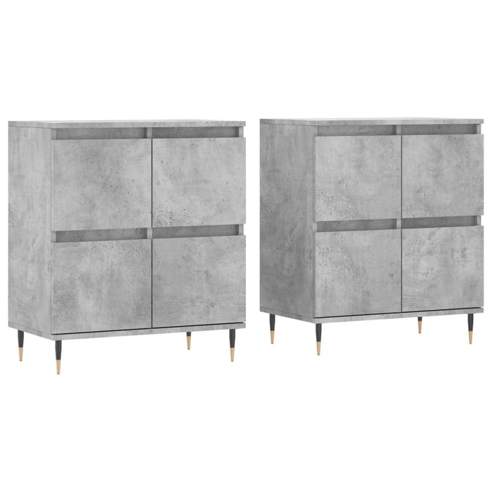 Servante, 2 piese, gri beton, lemn prelucrat - WALTI WALTI