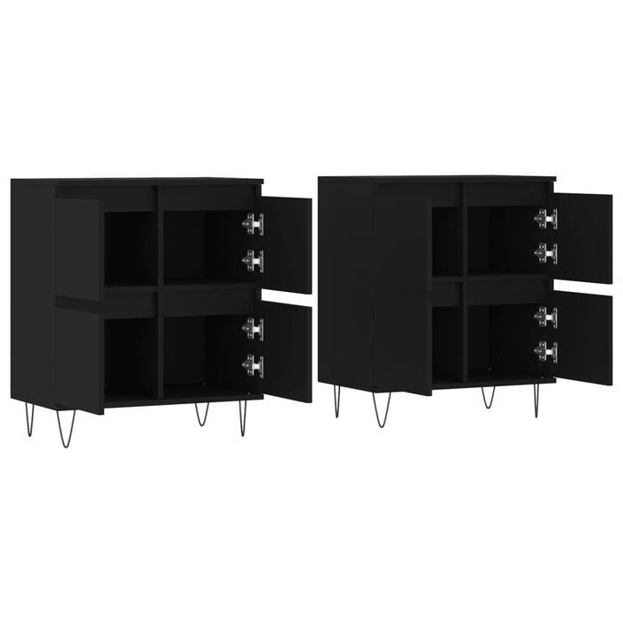 Servante, 2 piese, negru, lemn prelucrat WALTI