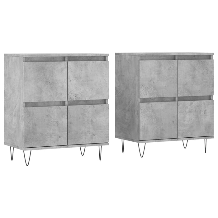 Servante, 2 piese, gri beton, lemn prelucrat - WALTI WALTI