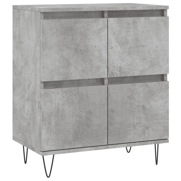 Servante, 2 piese, gri beton, lemn prelucrat - WALTI WALTI