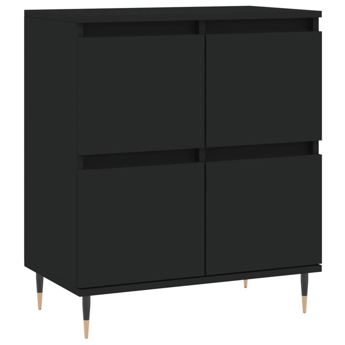 Servante, 3 piese, negru, lemn prelucrat WALTI