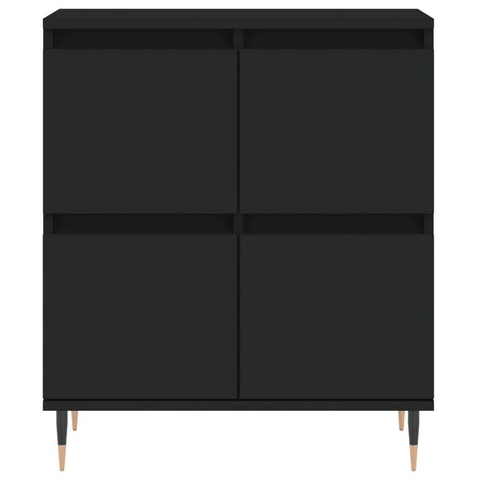 Servante, 3 piese, negru, lemn prelucrat WALTI