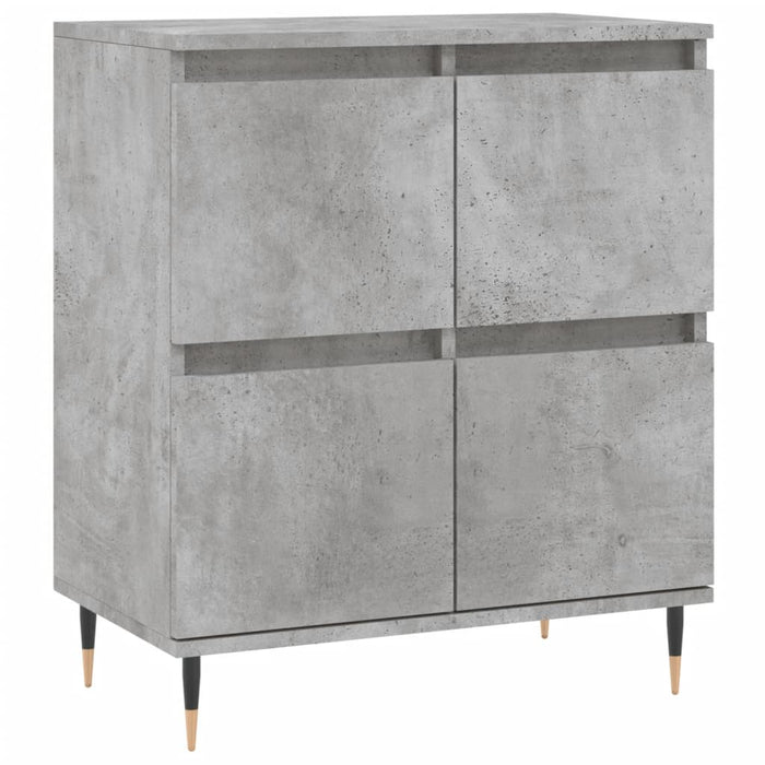 Servante, 3 piese, gri beton, lemn prelucrat WALTI