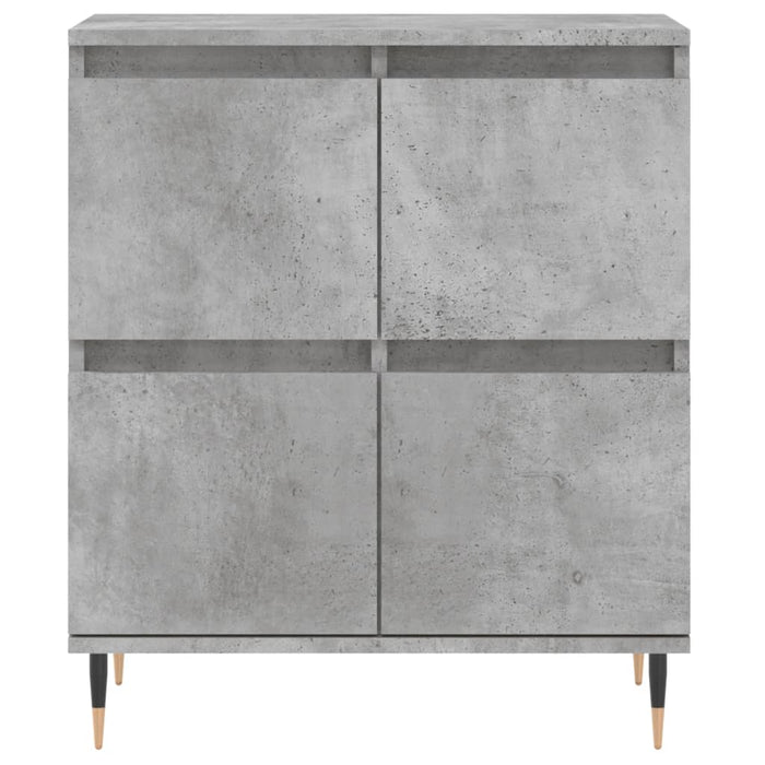 Servante, 3 piese, gri beton, lemn prelucrat WALTI