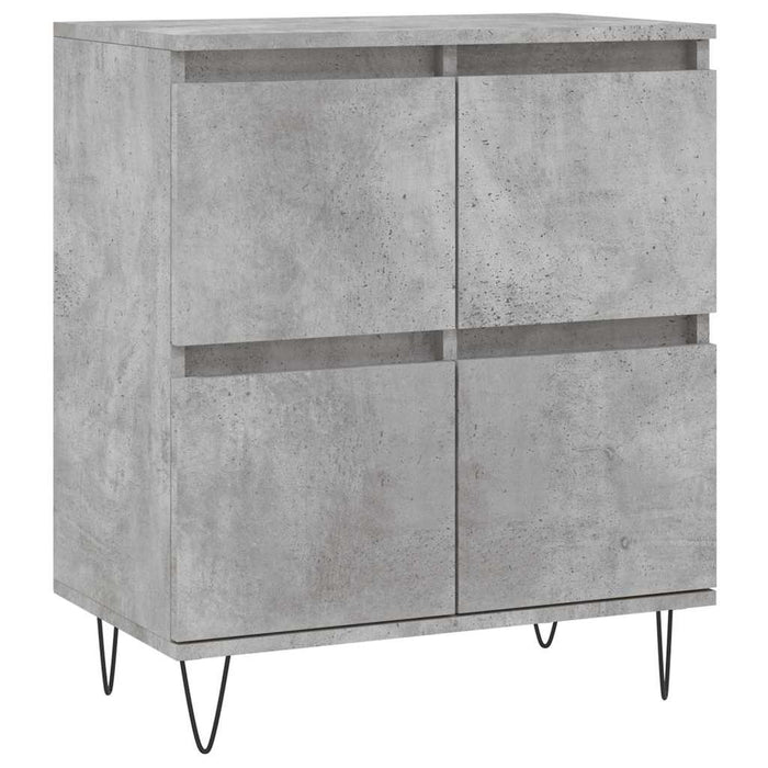Servante, 3 piese, gri beton, lemn prelucrat WALTI