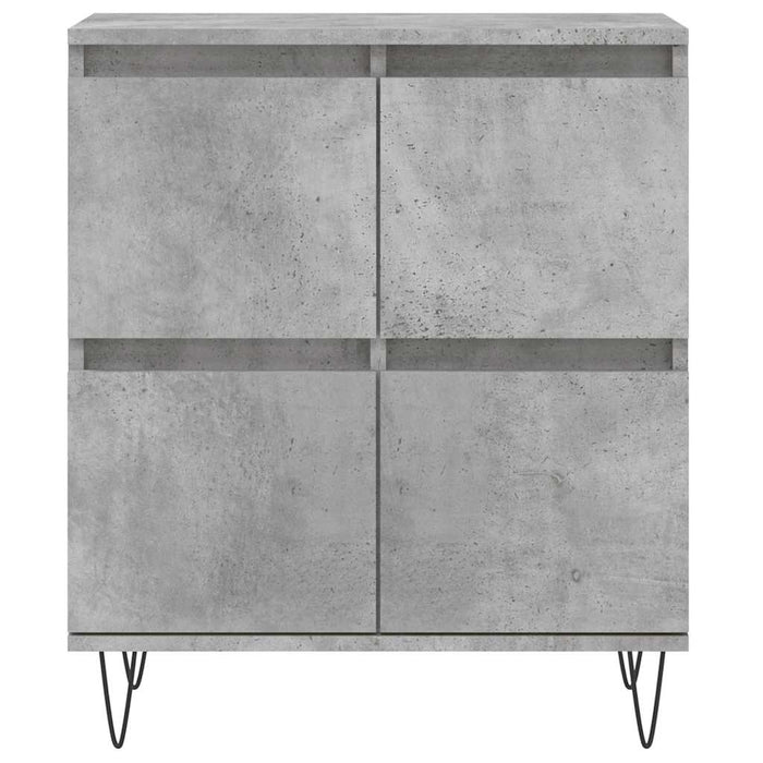 Servante, 3 piese, gri beton, lemn prelucrat WALTI