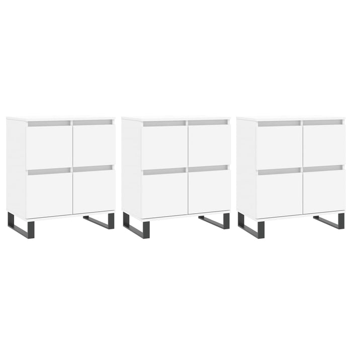 Servante, 3 piese, alb, lemn prelucrat - WALTI WALTI