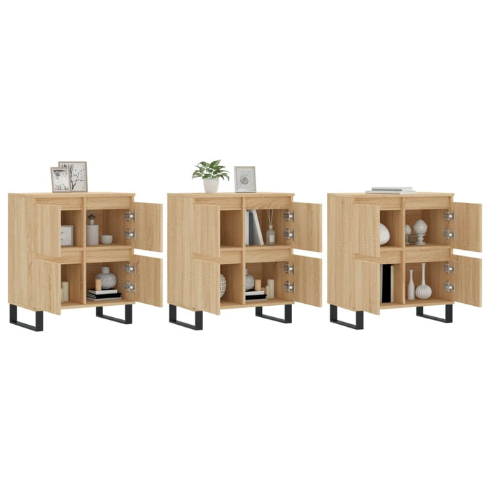 Servante, 3 piese, stejar sonoma, lemn prelucrat WALTI