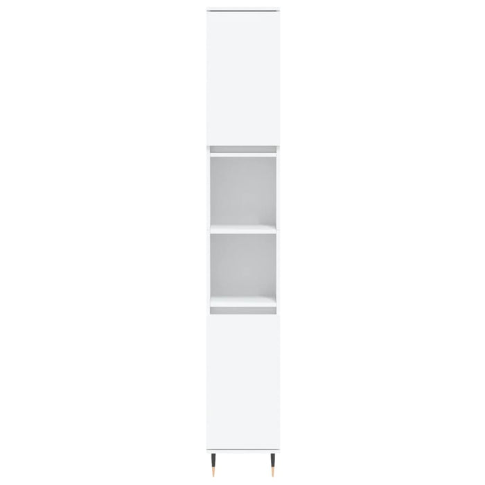 Set mobilier de baie, 3 piese, alb, lemn compozit WALTI