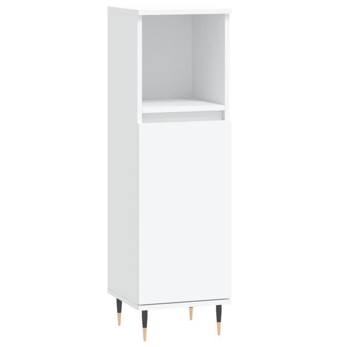 Set mobilier de baie, 3 piese, alb, lemn compozit WALTI
