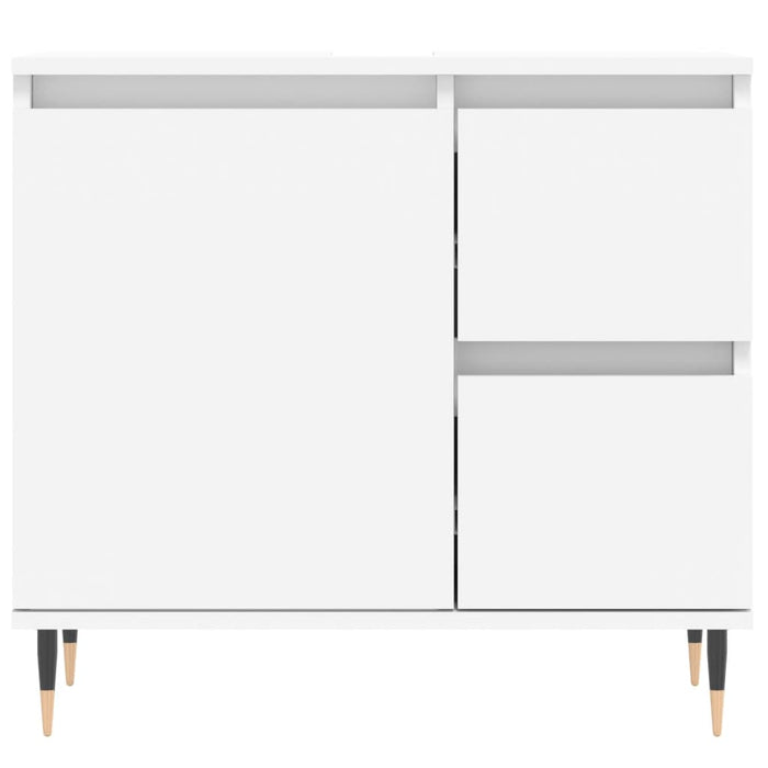 Set mobilier de baie, 3 piese, alb, lemn compozit WALTI