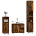 Set mobilier de baie, 3 piese, stejar fumuriu, lemn prelucrat - WALTI WALTI