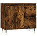 Set mobilier de baie, 3 piese, stejar fumuriu, lemn prelucrat - WALTI WALTI