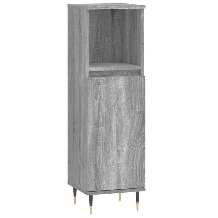 Set mobilier de baie, 3 piese, gri sonoma, lemn prelucrat - WALTI WALTI