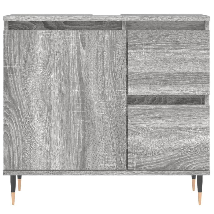Set mobilier de baie, 3 piese, gri sonoma, lemn prelucrat - WALTI WALTI