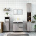 Set mobilier de baie, 3 piese, gri sonoma, lemn prelucrat - WALTI WALTI