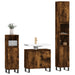 Set mobilier de baie, 3 piese, stejar fumuriu, lemn prelucrat - WALTI WALTI