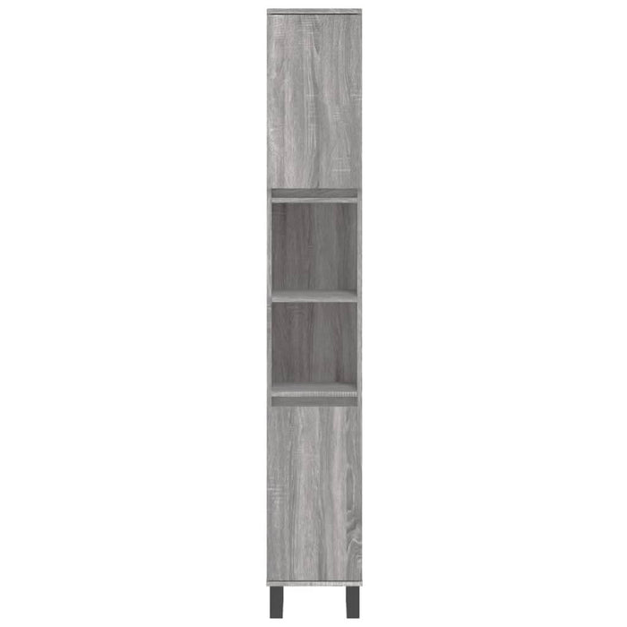 Set mobilier de baie, 3 piese, gri sonoma, lemn prelucrat - WALTI WALTI