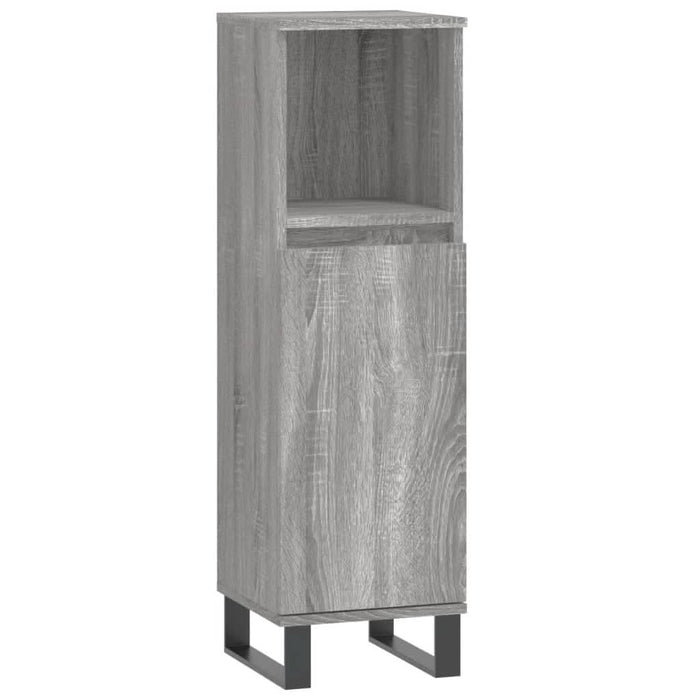 Set mobilier de baie, 3 piese, gri sonoma, lemn prelucrat - WALTI WALTI