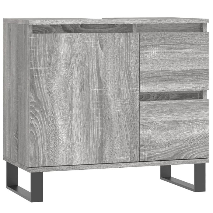 Set mobilier de baie, 3 piese, gri sonoma, lemn prelucrat - WALTI WALTI