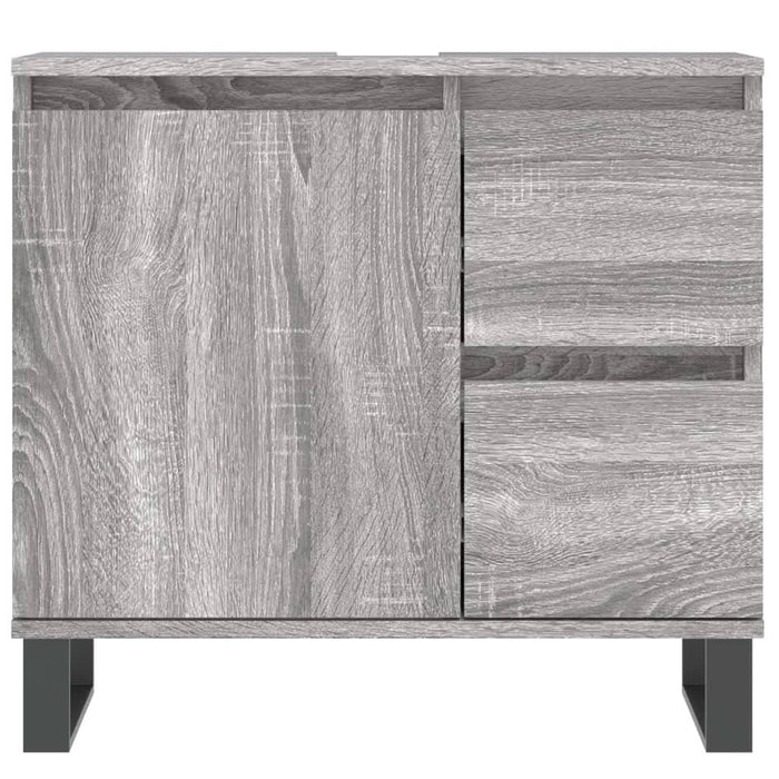 Set mobilier de baie, 3 piese, gri sonoma, lemn prelucrat - WALTI WALTI