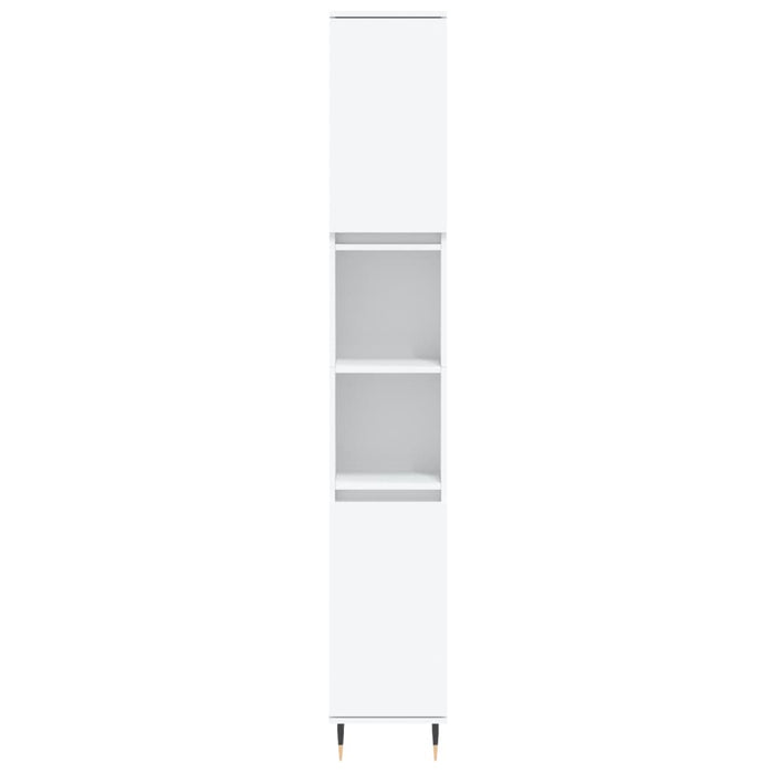 Set mobilier de baie, 3 piese, alb, lemn compozit WALTI