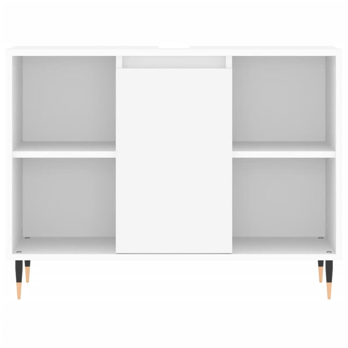 Set mobilier de baie, 3 piese, alb, lemn compozit WALTI