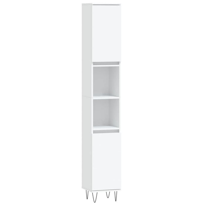 Set mobilier de baie, 3 piese, alb, lemn compozit - WALTI WALTI