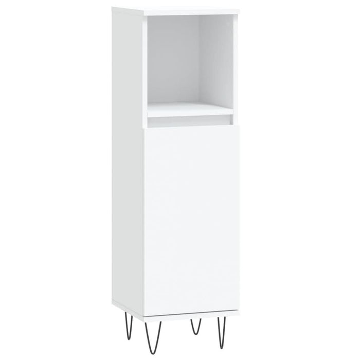 Set mobilier de baie, 3 piese, alb, lemn compozit - WALTI WALTI