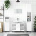 Set mobilier de baie, 3 piese, alb, lemn compozit - WALTI WALTI