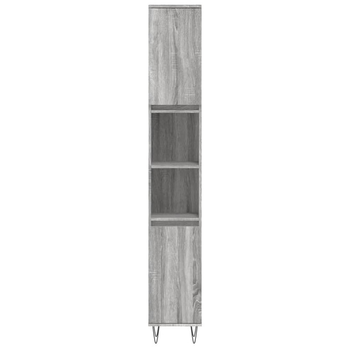 Set mobilier de baie, 3 piese, gri sonoma, lemn prelucrat - WALTI WALTI