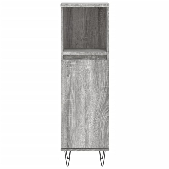 Set mobilier de baie, 3 piese, gri sonoma, lemn prelucrat - WALTI WALTI