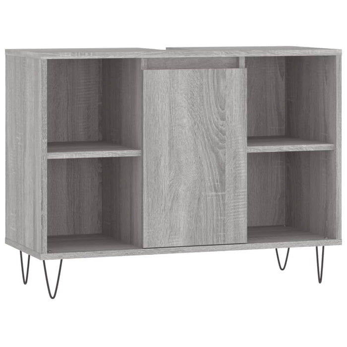 Set mobilier de baie, 3 piese, gri sonoma, lemn prelucrat - WALTI WALTI