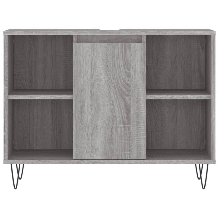 Set mobilier de baie, 3 piese, gri sonoma, lemn prelucrat - WALTI WALTI