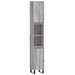 Set mobilier de baie, 3 piese, gri sonoma, lemn prelucrat - WALTI WALTI