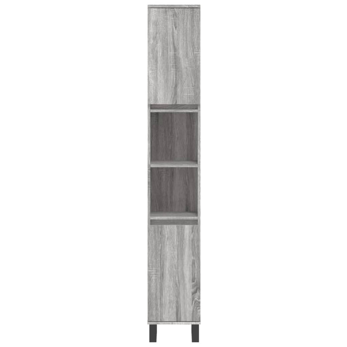 Set mobilier de baie, 3 piese, gri sonoma, lemn prelucrat - WALTI WALTI