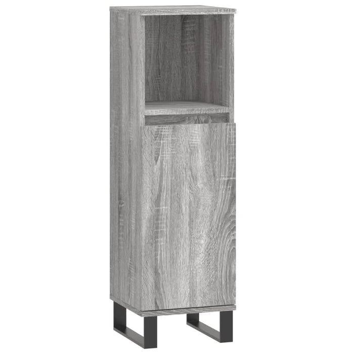 Set mobilier de baie, 3 piese, gri sonoma, lemn prelucrat - WALTI WALTI