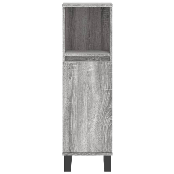 Set mobilier de baie, 3 piese, gri sonoma, lemn prelucrat - WALTI WALTI
