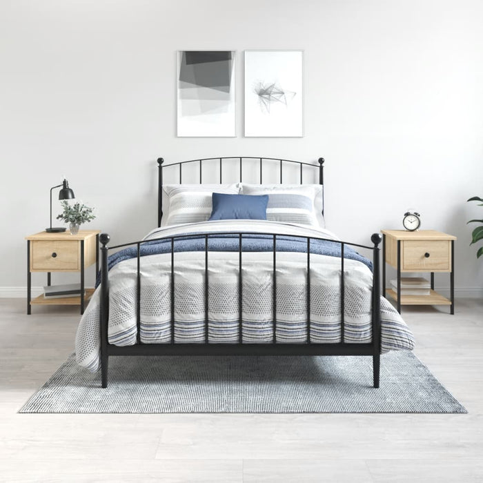 Noptiere, 2 buc., stejar sonoma, 34x35,5x45 cm, lemn compozit - WALTI WALTI