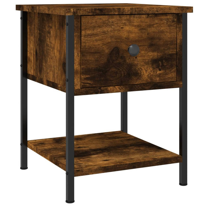 Noptiere, 2 buc., stejar fumuriu, 34x35,5x45 cm, lemn compozit - WALTI WALTI