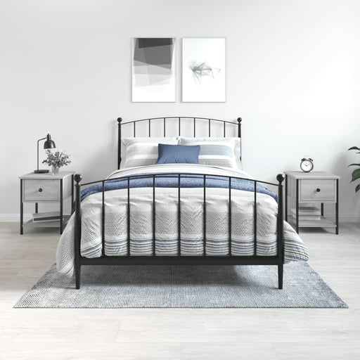 Noptiere, 2 buc., gri sonoma, 34x35,5x45 cm, lemn compozit - WALTI WALTI