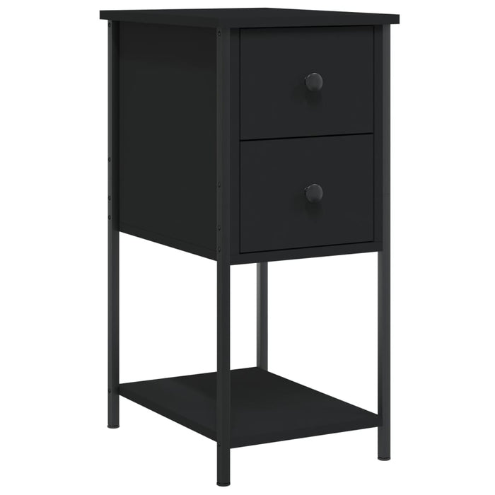 Noptiere, 2 buc., negru, 32x42x70 cm, lemn compozit - WALTI WALTI