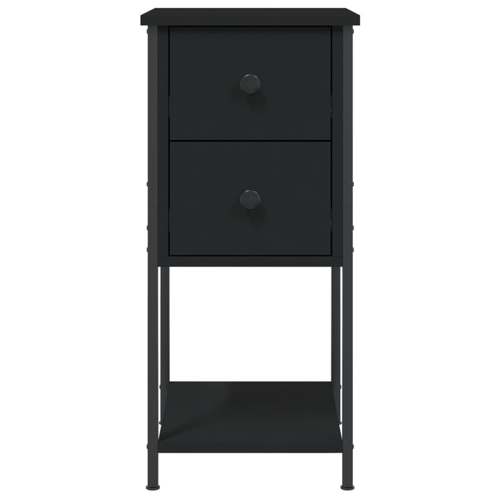 Noptiere, 2 buc., negru, 32x42x70 cm, lemn compozit - WALTI WALTI