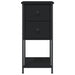 Noptiere, 2 buc., negru, 32x42x70 cm, lemn compozit - WALTI WALTI