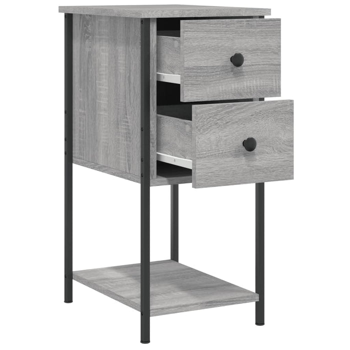 Noptiere, 2 buc., gri sonoma, 32x42x70 cm, lemn compozit - WALTI WALTI