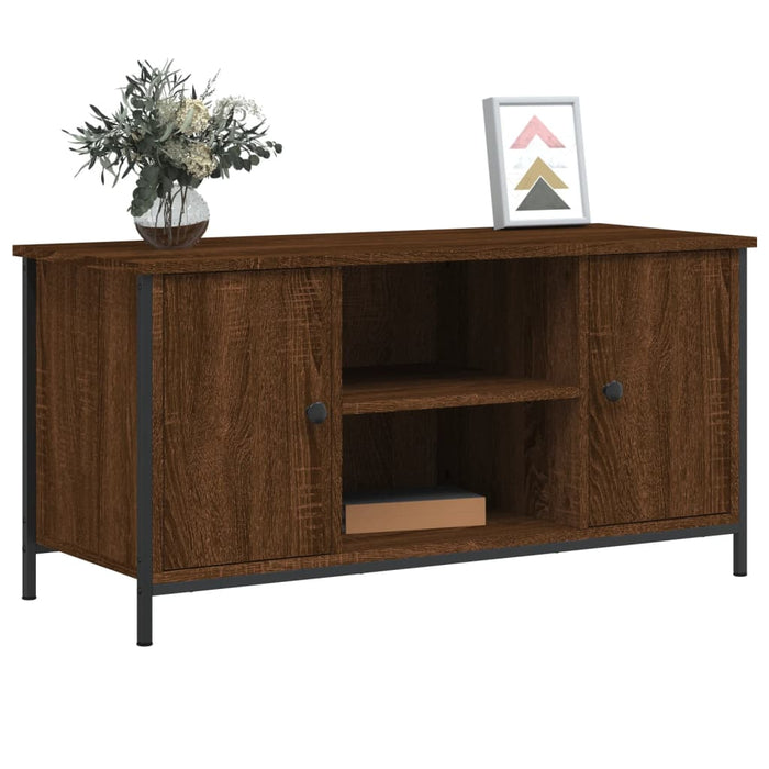 Comodă TV, stejar maro, 100x40x50 cm, lemn prelucrat WALTI