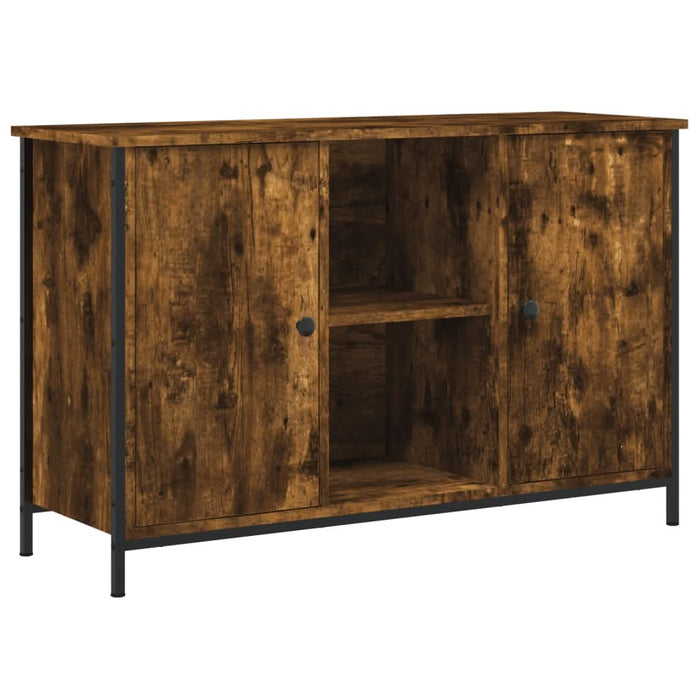 Comodă TV, stejar fumuriu, 100x35x65 cm, lemn compozit - WALTI WALTI