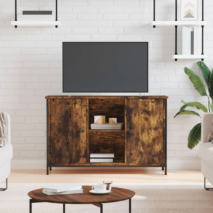 Comodă TV, stejar fumuriu, 100x35x65 cm, lemn compozit - WALTI WALTI