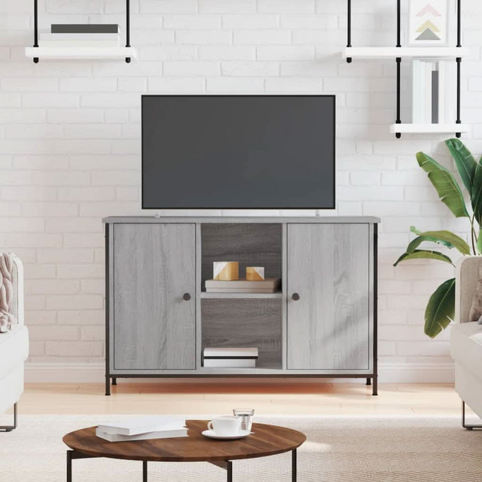 Comodă TV, gri sonoma, 100x35x65 cm, lemn compozit - WALTI WALTI