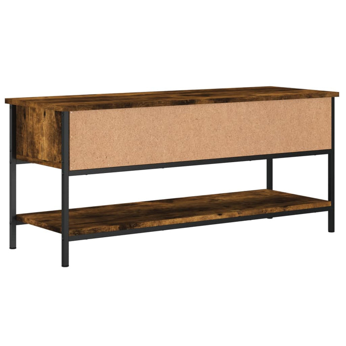 Dulap TV, stejar afumat, 100x35x45 cm, lemn prelucrat - WALTI WALTI